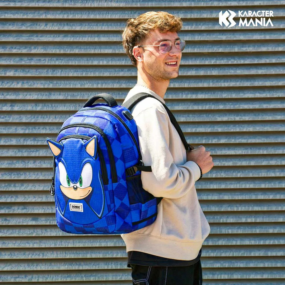 Karactermania Sonic The Hedgehog Sega Sight Plus Running Rucksack, Blue