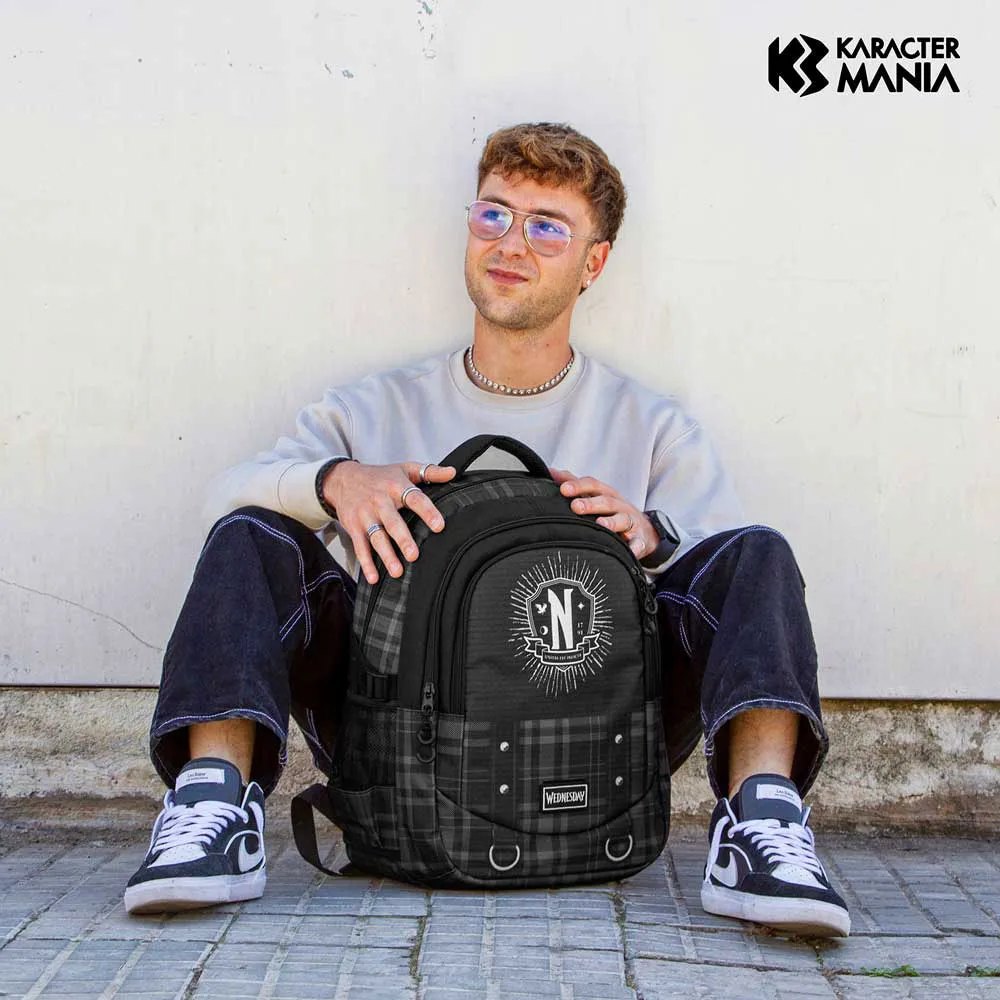 Karactermania Wednesday Chains Plus Running Rucksack, Black Karactermania Wednesday Chains Plus Running Rucksack, Black