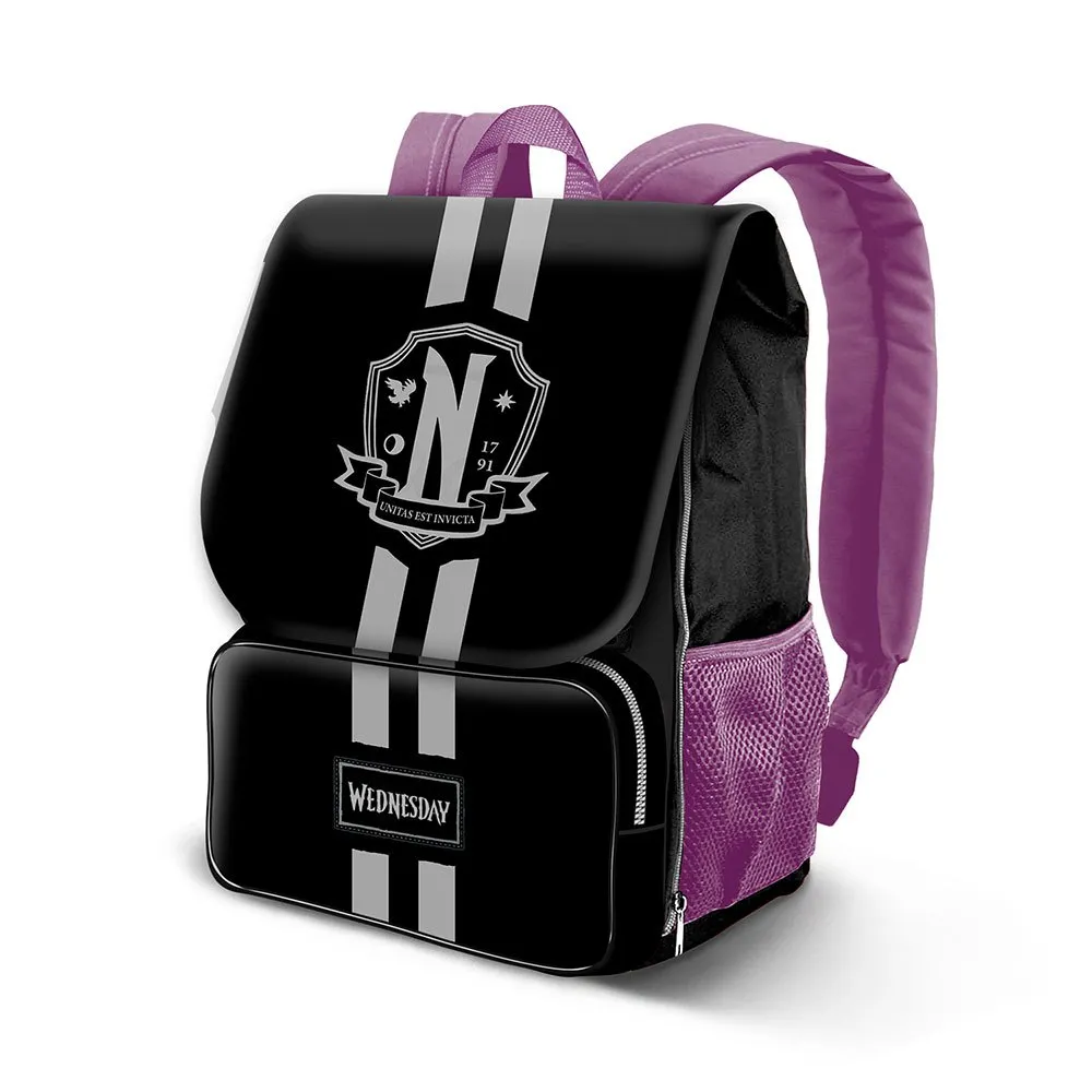 Karactermania Wednesday School Expandable Rucksack, Black