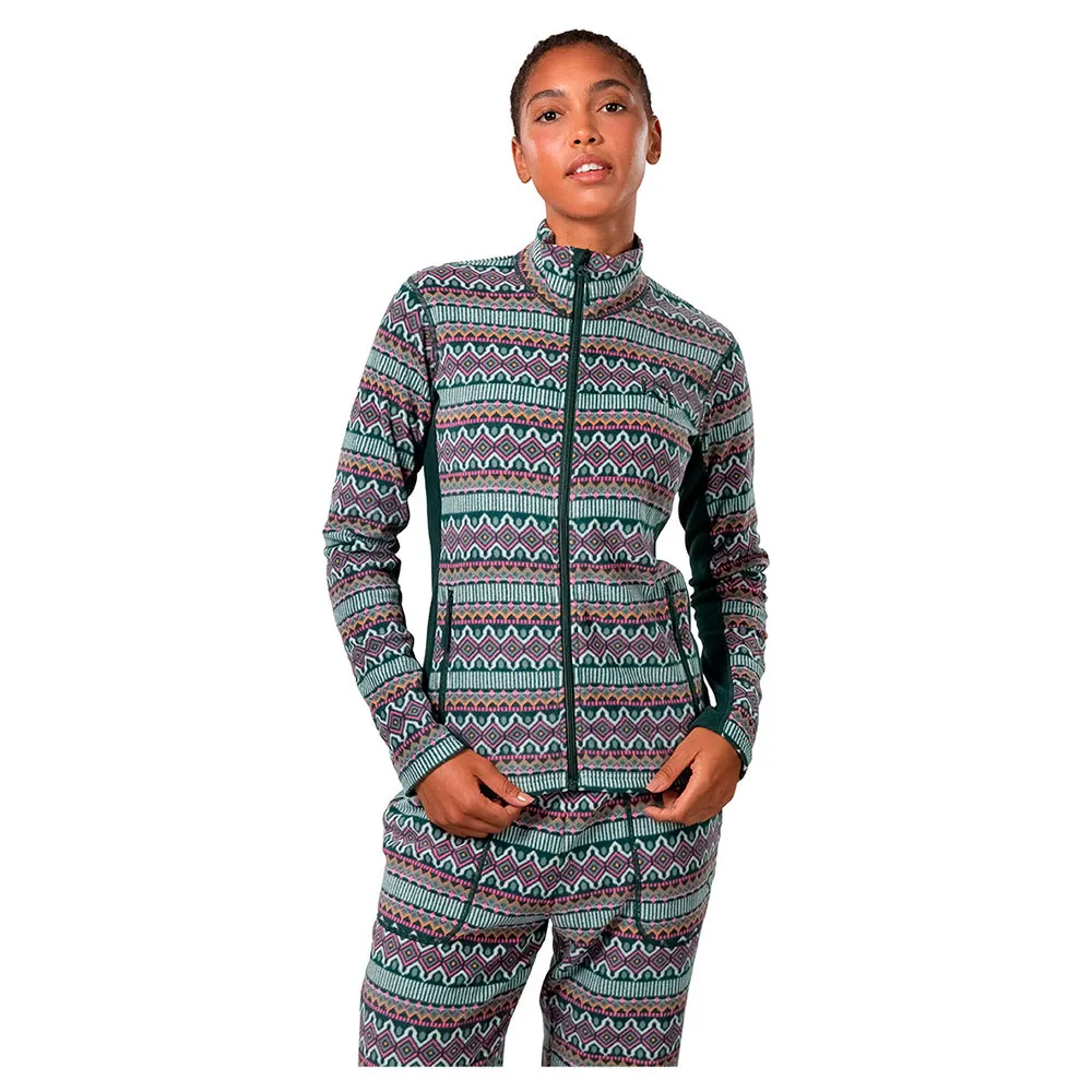 Kari Traa Olga Fleece Mit Durchgehendem Reißverschluss, Dark green Kari Traa Olga Fleece Mit Durchgehendem Reißverschluss, Dark green