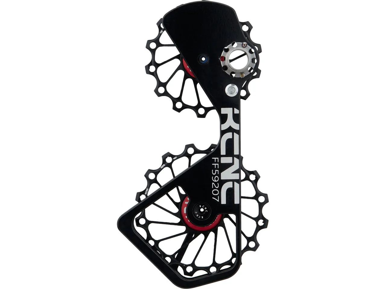 KCNC Jockey Wheels System Schaltwerkskäfig + Schalträdchen mit Keramiklager, Black, M KCNC Jockey Wheels System Schaltwerkskäfig + Schalträdchen mit Keramiklager, Black, M