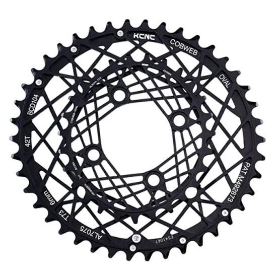 KCNC Mtb Oval Bcd 104 Coweb Kettenblatt, Black, 38t KCNC Mtb Oval Bcd 104 Coweb Kettenblatt, Black, 38t