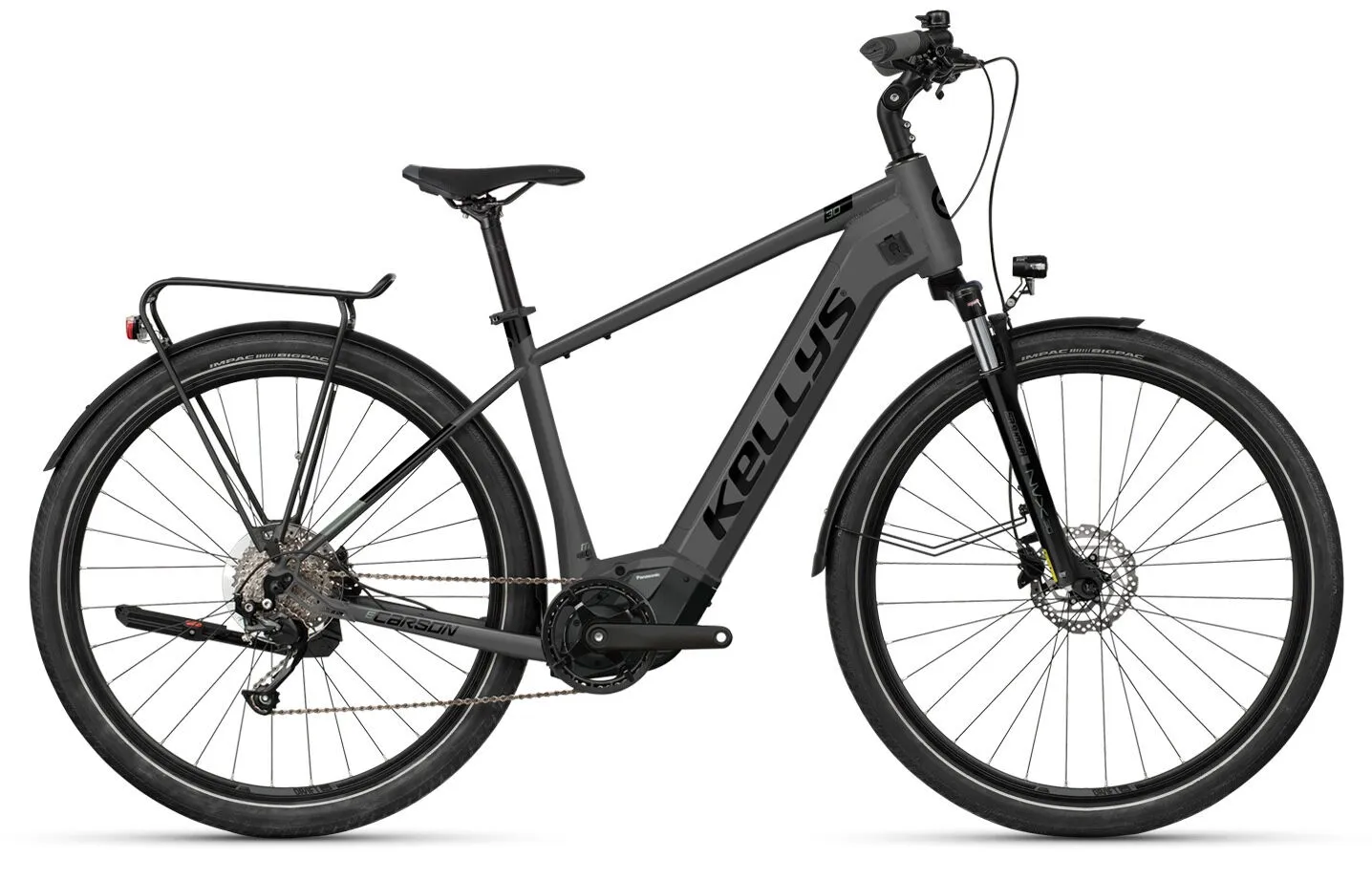 Kellys E-Carson 30 LTD Grey 28" 725 Wh Diamant, Hersteller-grey, L