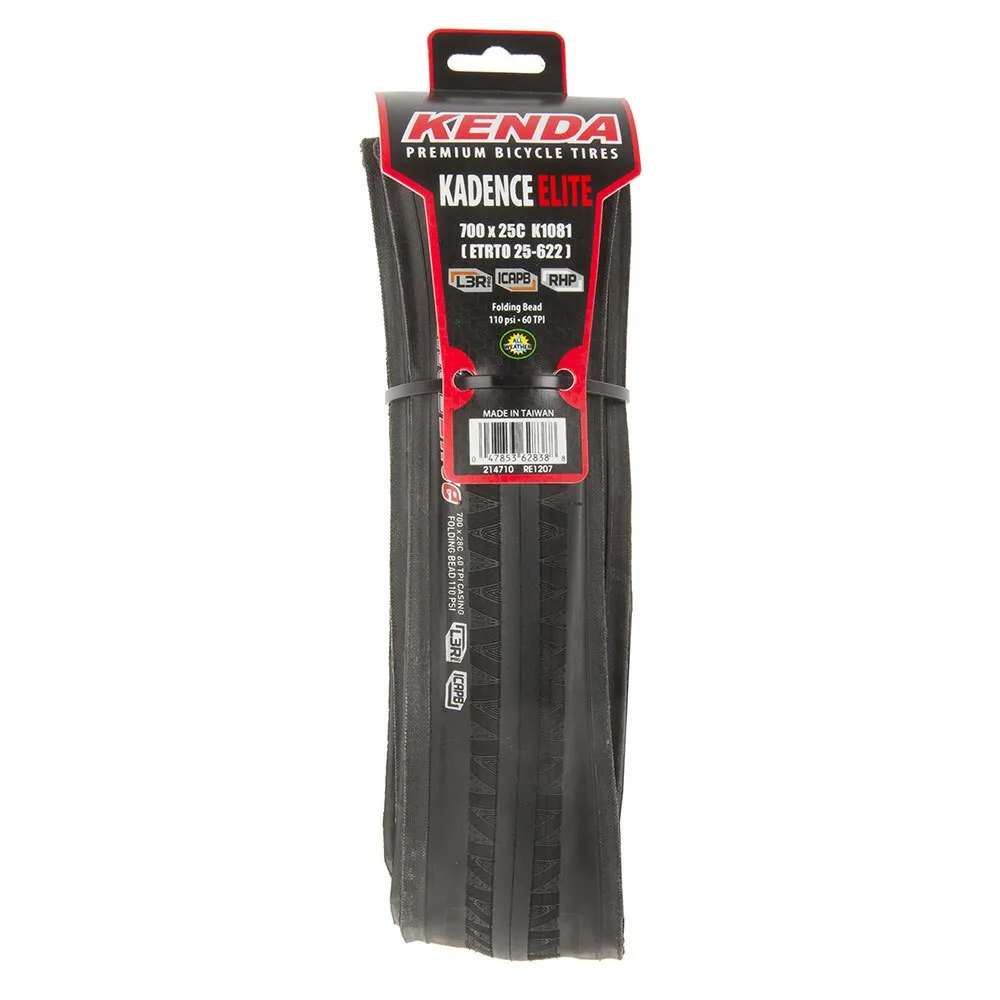 Kenda Kadence Elite K1081 700c X 25 Rennradreifen, Black, 700C x 25 Kenda Kadence Elite K1081 700c X 25 Rennradreifen, Black, 700C x 25