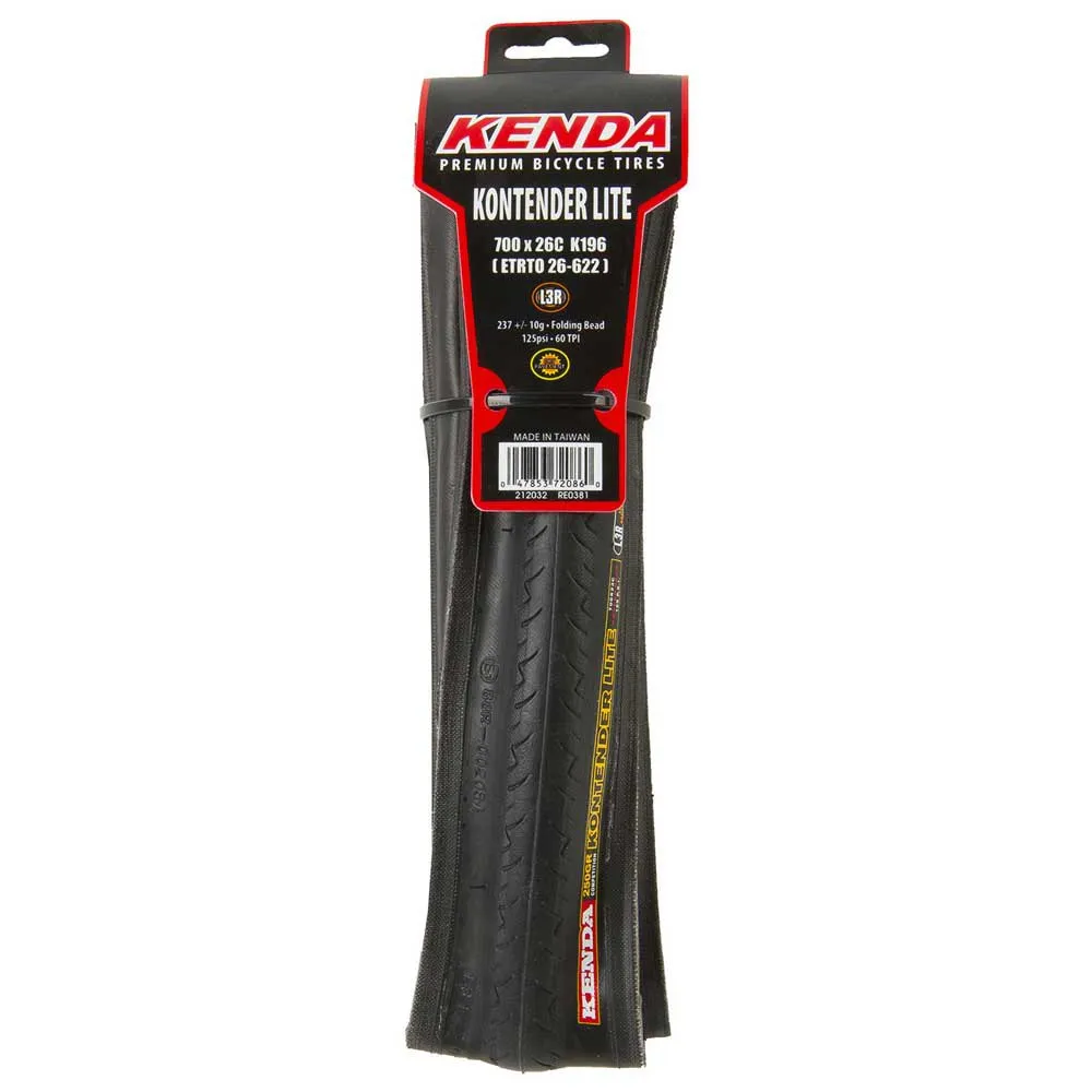 Kenda Kontender Lite L3r Pro 60 Tpi 700c X 26 Rennradreifen, Black, 700C x 26 Kenda Kontender Lite L3r Pro 60 Tpi 700c X 26 Rennradreifen, Black, 700C x 26
