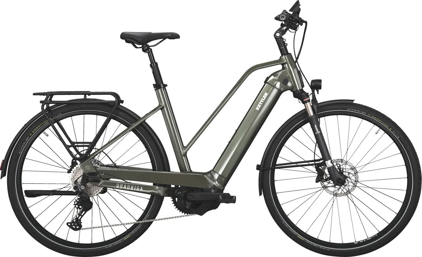 Kettler QUADRIGA COMP CX11 LG classic green shiny 28" 750 Wh Trapez, Braun, 53cm