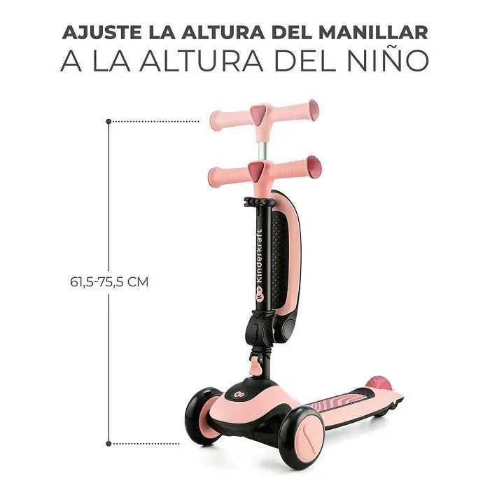 Kinderkraft Halley Tretroller, Rose pink, One Size
