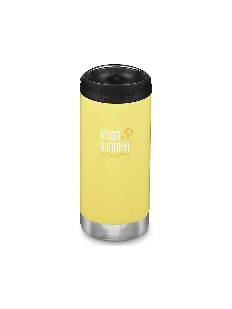 Klean Kanteen Trinkbecher TKWide vakuumisoliert 16 oz (473 ml) mit Café Cap, Gelb, EG Klean Kanteen Trinkbecher TKWide vakuumisoliert 16 oz (473 ml) mit Café Cap, Gelb, EG