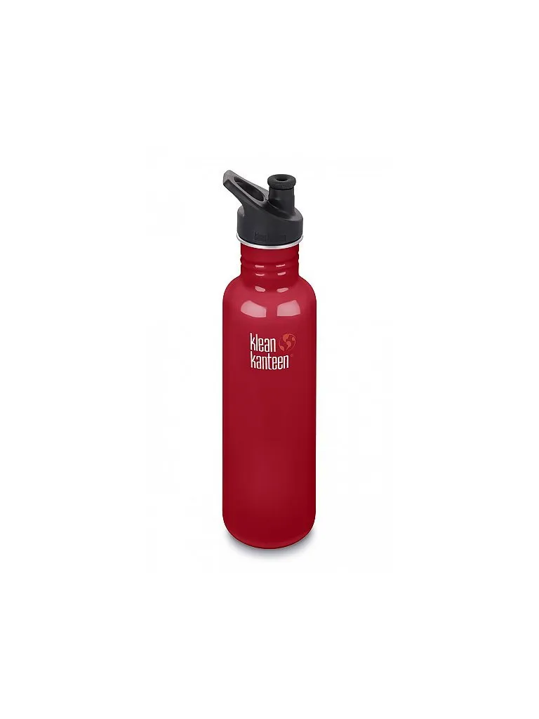 Klean Kanteen Trinkflasche Classic einwandig Millenial Blush 27 oz (800 ml) mit Sport Cap, Rot, EG Klean Kanteen Trinkflasche Classic einwandig Millenial Blush 27 oz (800 ml) mit Sport Cap, Rot, EG
