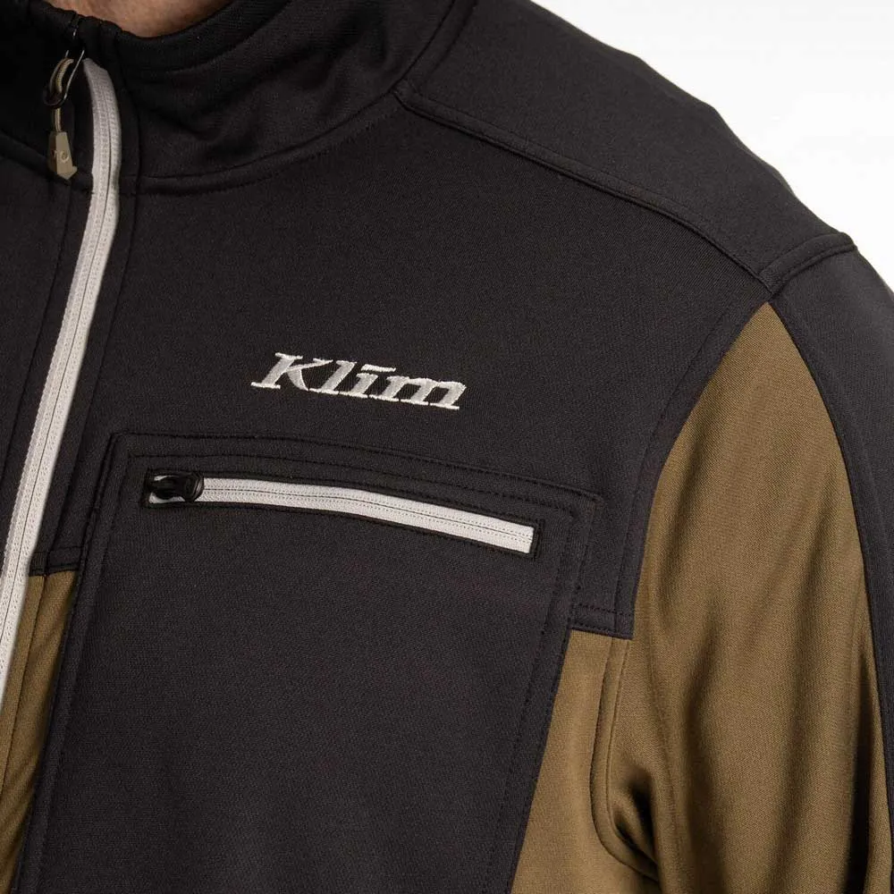 Klim Glacier Fleece Mit Durchgehendem Reißverschluss, Dark olive / black