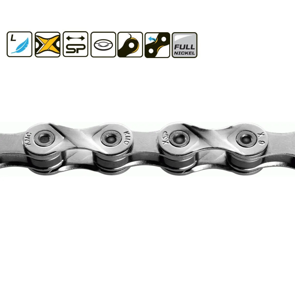 KMC Fahrradkette Z1 X9 Unisex, silber, 1/2" x 11/128"