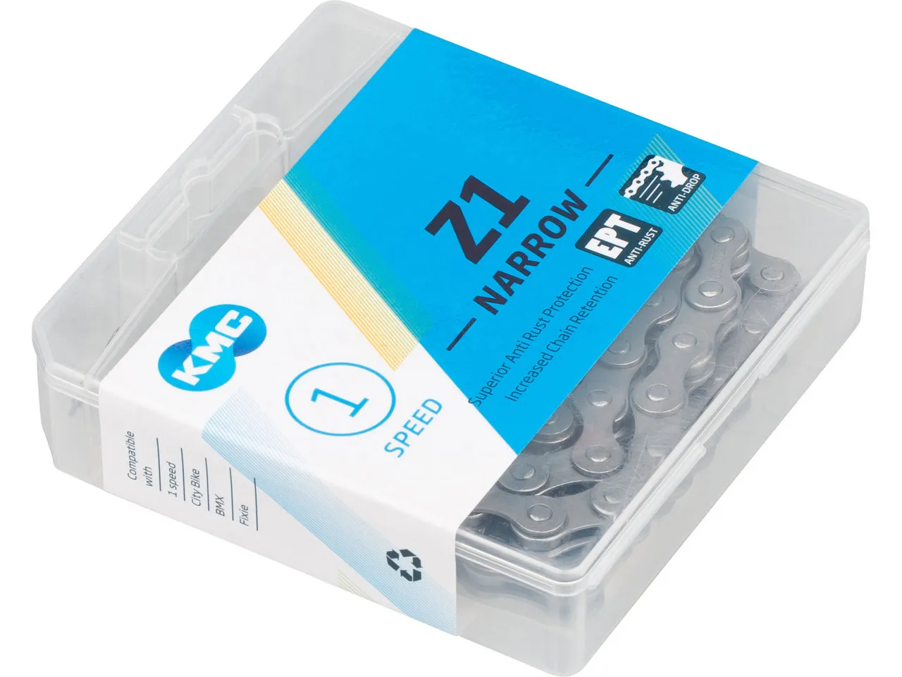 KMC Z1 Narrow Kette 1-fach, Ept silver, 1 fach KMC Z1 Narrow Kette 1-fach, Ept silver, 1 fach