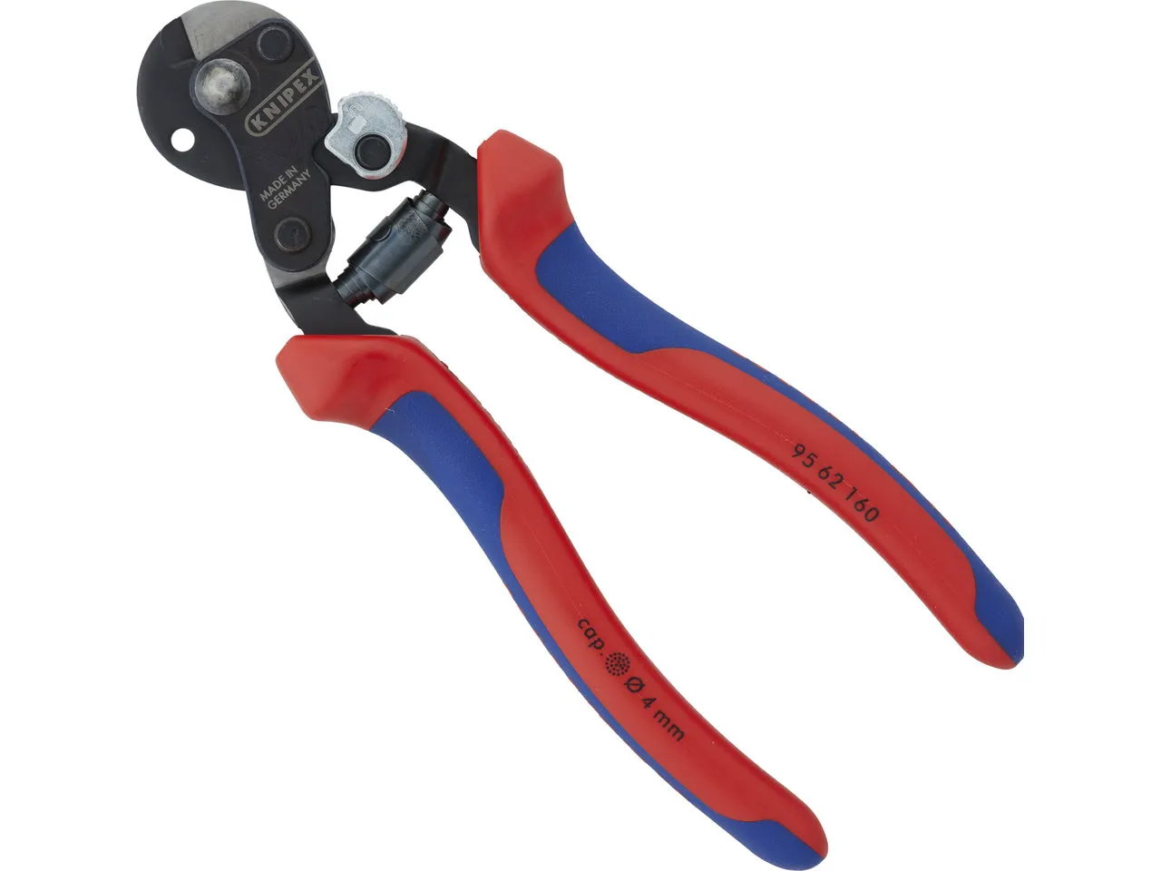 Knipex Drahtseilschere für hochfeste Drahtseile, Rot-blau, 160mm