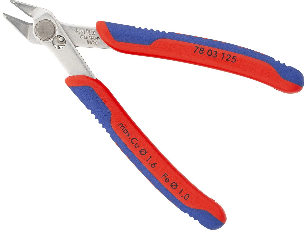 Knipex Electronic Super Knips® Zange, Rot-blau, 125mm Knipex Electronic Super Knips® Zange, Rot-blau, 125mm