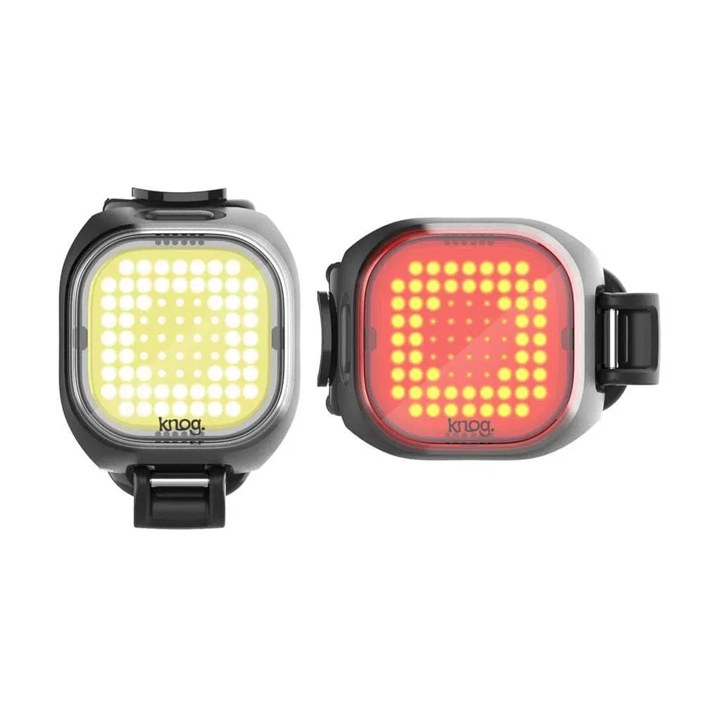 Knog BLINDER MINI SQUARE Light Set, Weiß/rot Knog BLINDER MINI SQUARE Light Set, Weiß/rot