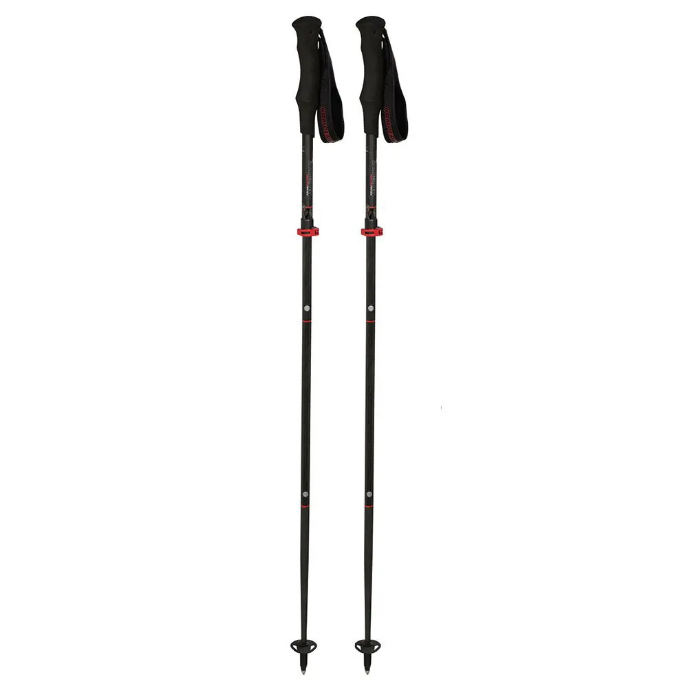 Komperdell Carbon Fxp.4 Trail Ultralight Vario Compact Stöcke, Black / red, 105-125cm
