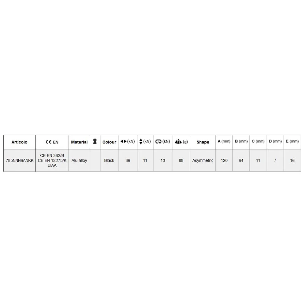Kong Heavy Duty Alu Karabinerhaken, Black, One Size Kong Heavy Duty Alu Karabinerhaken, Black, One Size