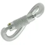 Kong Stahl Spiralförmiger Drehverschluss Mit Mondförmigem Karabinerhaken, White, One Size
