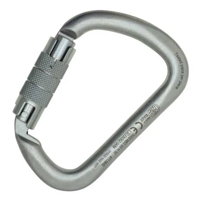 Kong X-large C Steel Twist Lock Karabinerhaken, Metal / lunar white, One Size