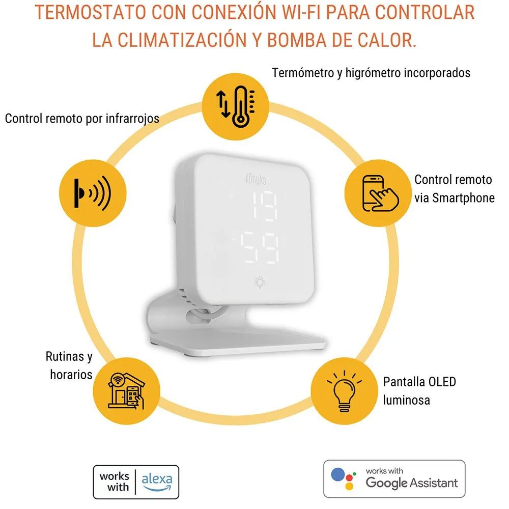 Konyks Climpac Intelligenter Thermostat, White, One Size Konyks Climpac Intelligenter Thermostat, White, One Size