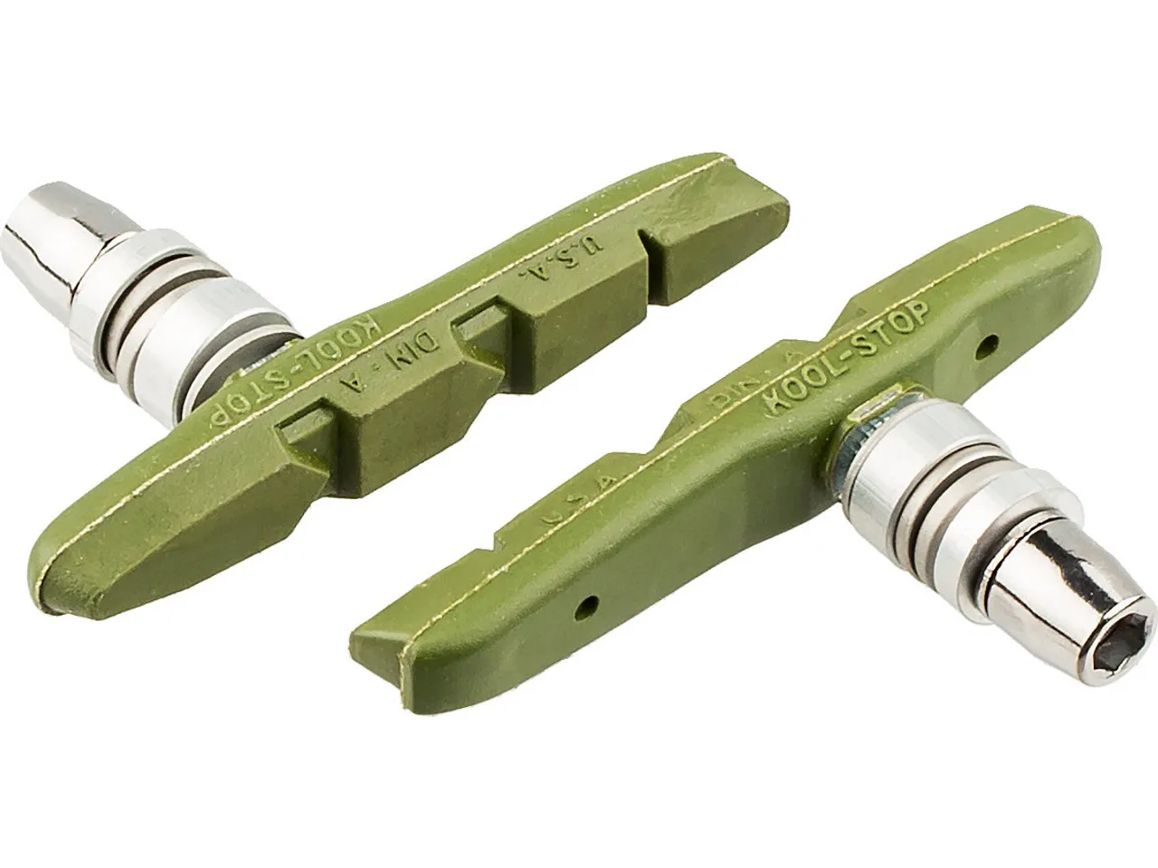 Kool-Stop Bremsschuhe V-Brake T2 Thinline Keramik, Grün, one_size