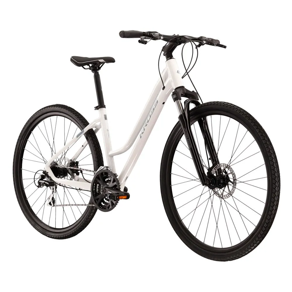 Kross Evado 3.0 Fahrrad, White / coral, M Kross Evado 3.0 Fahrrad, White / coral, M