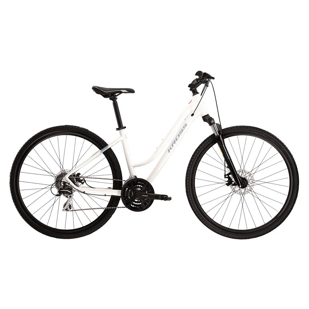 Kross Evado 3.0 Fahrrad, White / coral, M Kross Evado 3.0 Fahrrad, White / coral, M