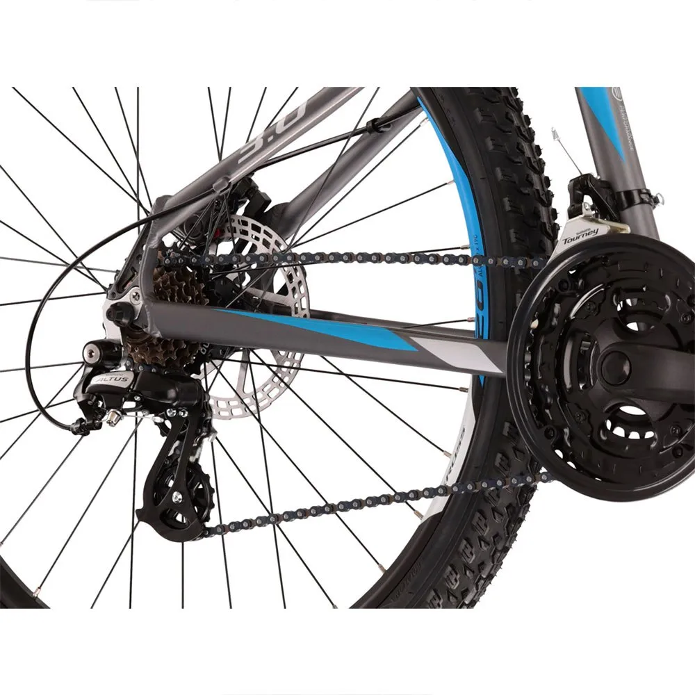 Kross Hexagon 3.0 26´´ Mountainbike, Graphite / blue matt, XS Kross Hexagon 3.0 26´´ Mountainbike, Graphite / blue matt, XS
