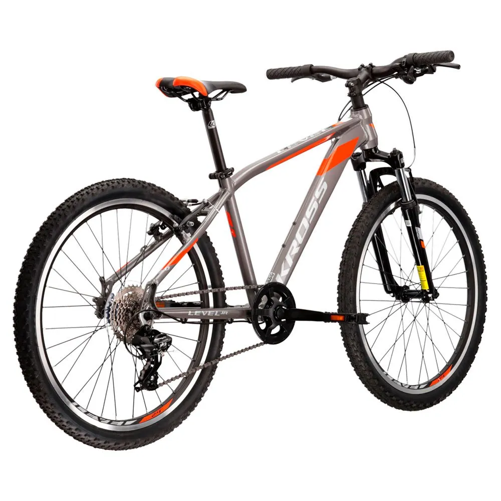Kross Level 2.0 24´´ Tourney Mountainbike, Graphite / orange, One Size Kross Level 2.0 24´´ Tourney Mountainbike, Graphite / orange, One Size