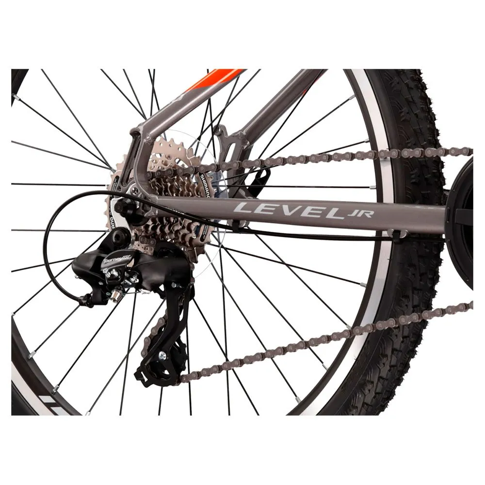 Kross Level 2.0 24´´ Tourney Mountainbike, Graphite / orange, One Size Kross Level 2.0 24´´ Tourney Mountainbike, Graphite / orange, One Size