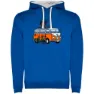 Royal blue / white