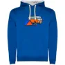 Royal blue / white