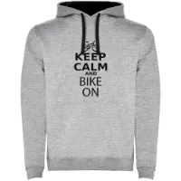 Kruskis Keep Calm And Bike On Two-colour Kapuzenpullover