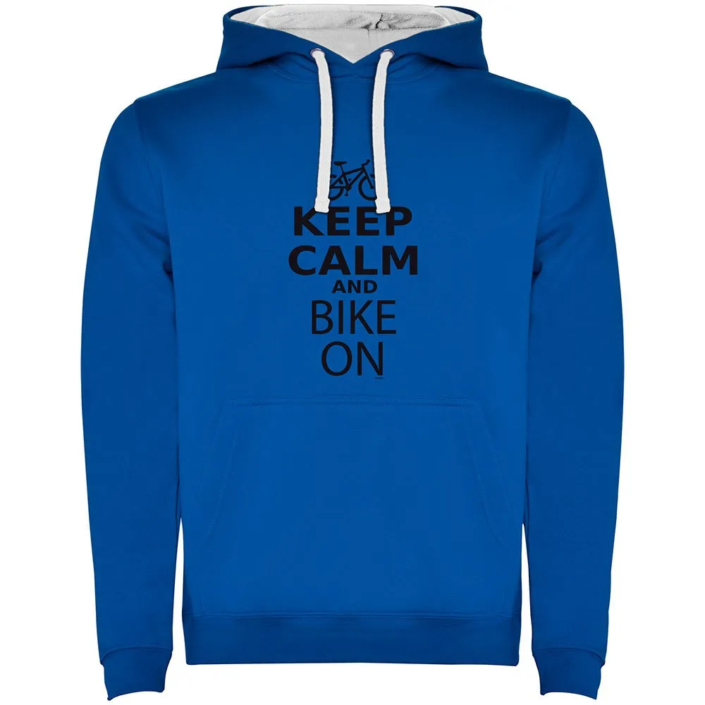 Kruskis Keep Calm And Bike On Two-colour Kapuzenpullover