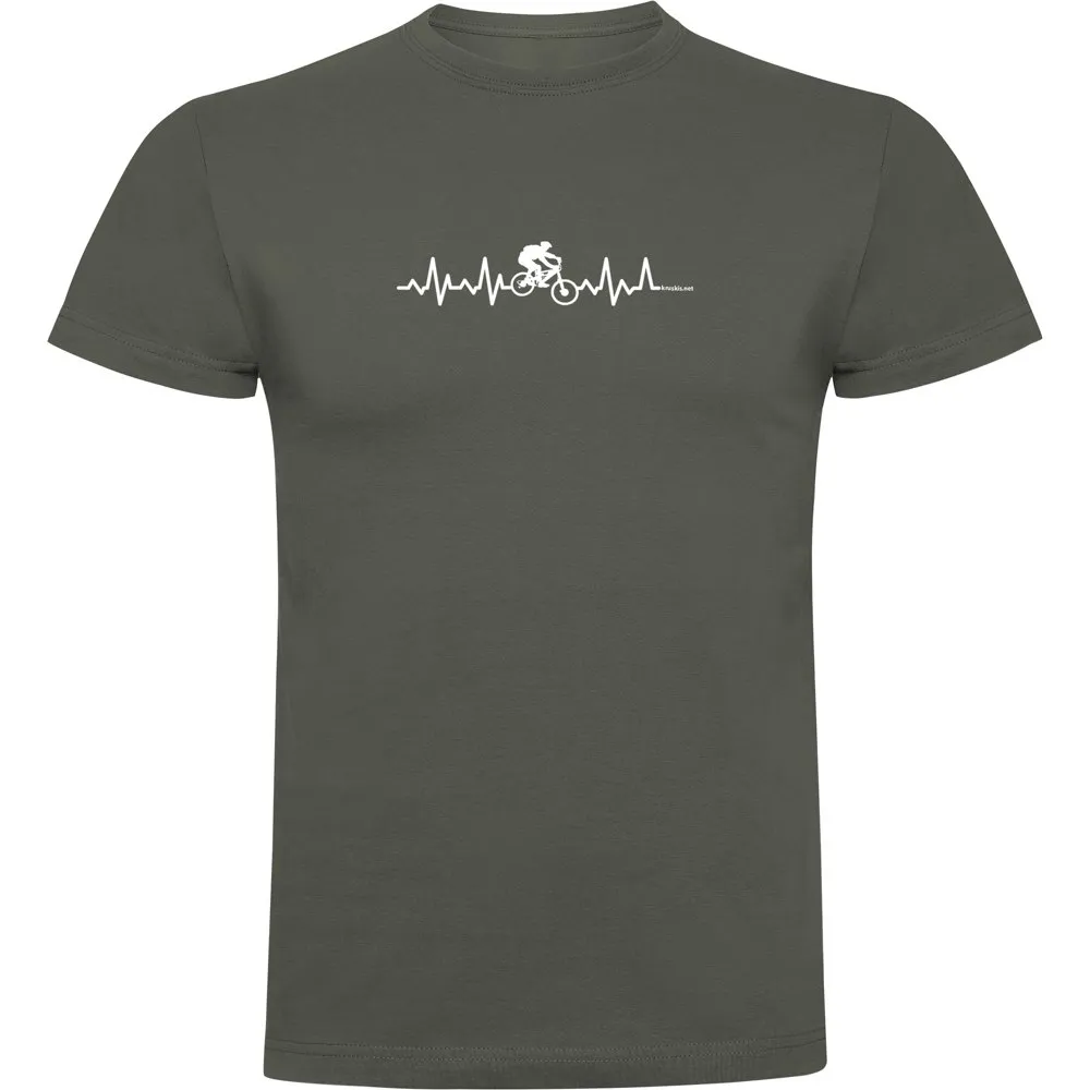 Kruskis Mtb Heartbeat Kurzarm-t-shirt Refurbished, Dark army green, M