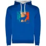 Royal blue / white