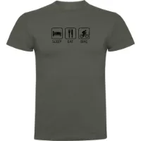 Kruskis Sleep Eat And Bike Kurzarm-t-shirt