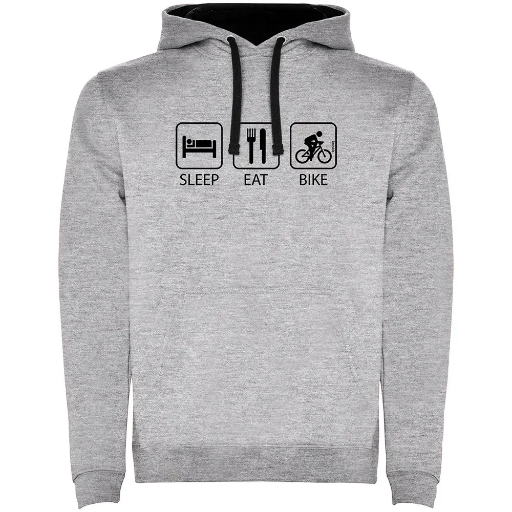 Kruskis Sleep Eat And Bike Two-colour Kapuzenpullover