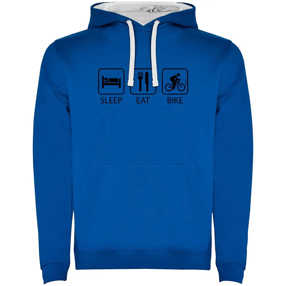 Kruskis Sleep Eat And Bike Two-colour Kapuzenpullover