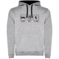 Kruskis Sleep Eat And Climb Two-colour Kapuzenpullover Kruskis Sleep Eat And Climb Two-colour Kapuzenpullover
