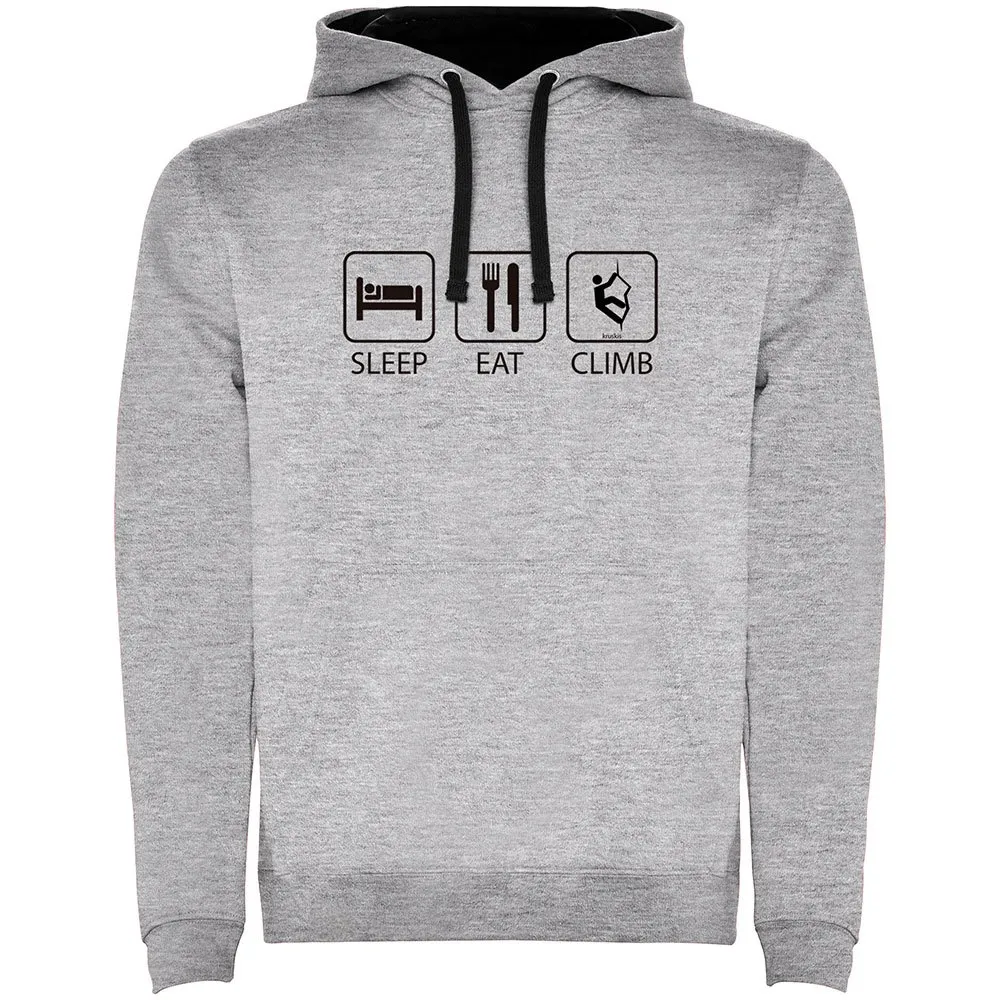 Kruskis Sleep Eat And Climb Two-colour Kapuzenpullover Kruskis Sleep Eat And Climb Two-colour Kapuzenpullover
