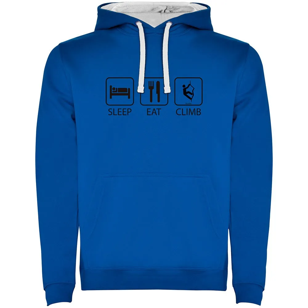 Kruskis Sleep Eat And Climb Two-colour Kapuzenpullover