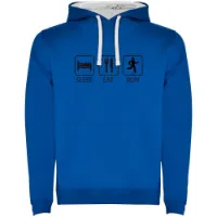 Kruskis Sleep Eat And Run Two-colour Kapuzenpullover male Kruskis Sleep Eat And Run Two-colour Kapuzenpullover male