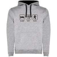 Kruskis Sleep Eat And Run Two-colour Kapuzenpullover male Kruskis Sleep Eat And Run Two-colour Kapuzenpullover male