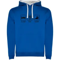 Kruskis Sleep Eat And Swim Two-colour Kapuzenpullover male