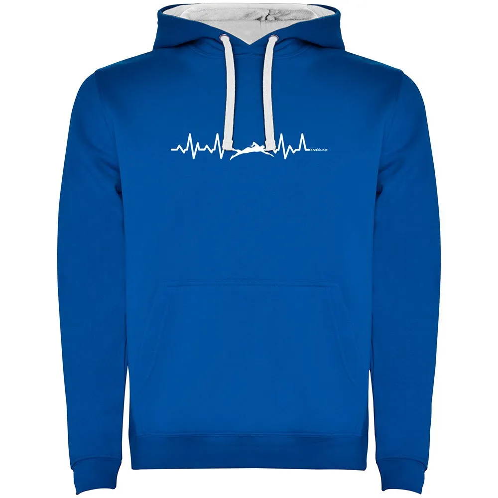 Kruskis Swimming Heartbeat Two-colour Kapuzenpullover Kruskis Swimming Heartbeat Two-colour Kapuzenpullover