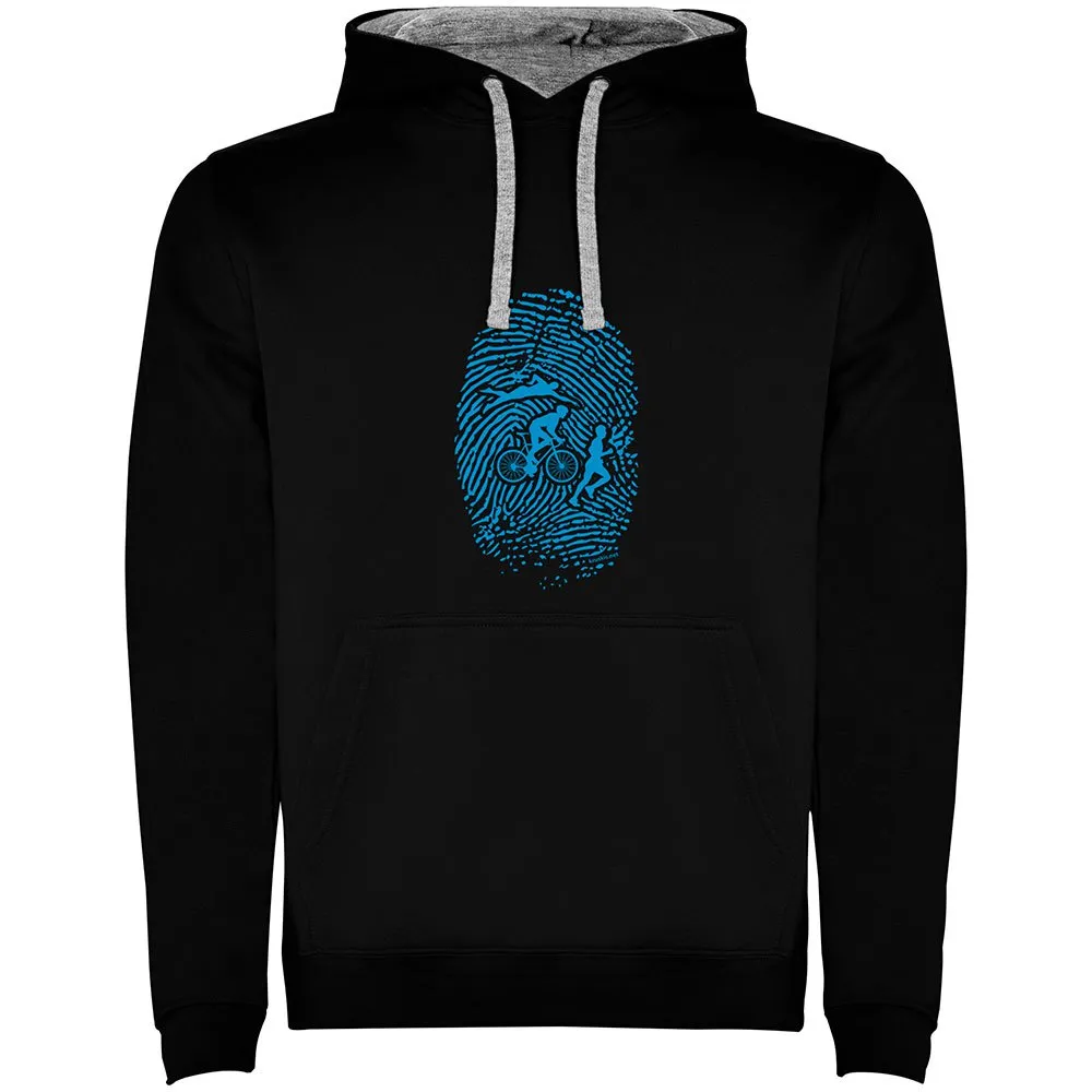 Kruskis Triathlon Fingerprint Two-colour Kapuzenpullover male