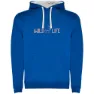 Royal blue / white