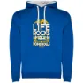 Royal blue / white