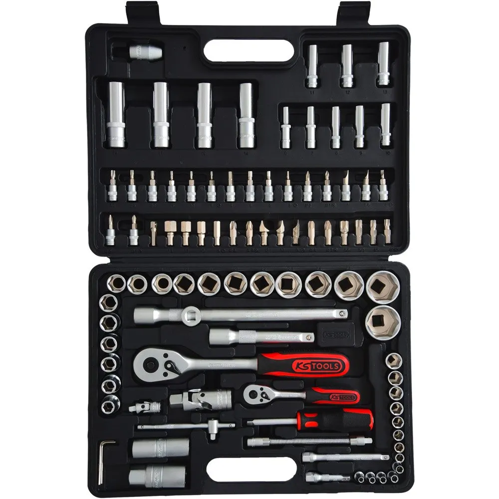 KS Tools 1/4+1/2 Steckschlüsselsatz 94 Stücke, Silver, One Size KS Tools 1/4+1/2 Steckschlüsselsatz 94 Stücke, Silver, One Size